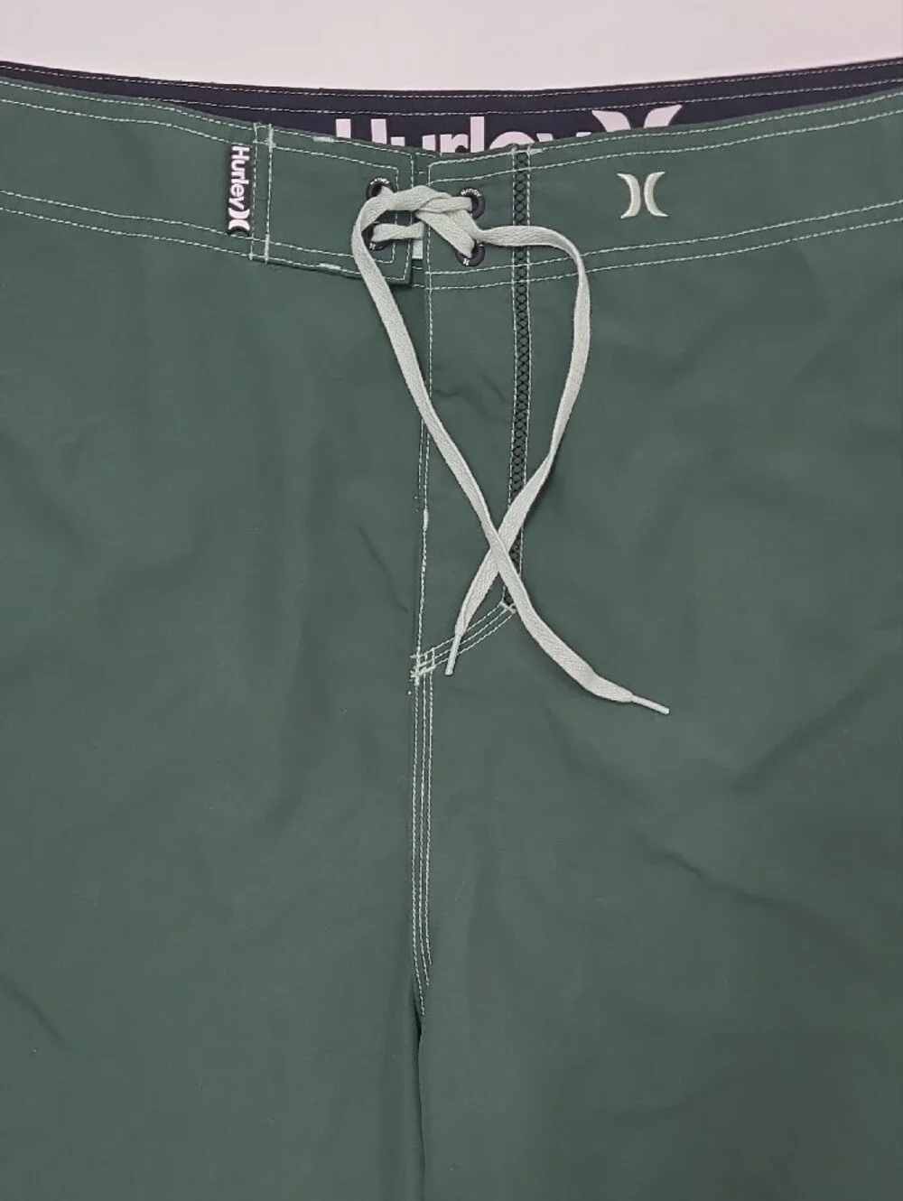 Hurley Forest Green Board Shorts Beach Volleyball Swim Surf Trunks Drawstring